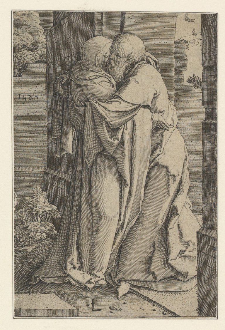 Lucas van Leyden, St. Joachim Embracing St. Anna, 1520 <br>The Metropolitan Museum of Art, New York, www.metmuseum.org