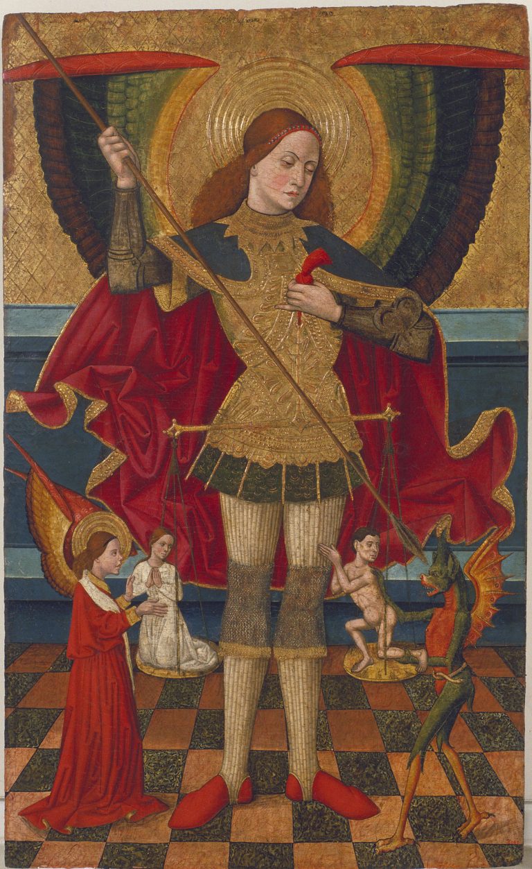 Juan de la Abadía - Michael Weighing the Souls, ca. 1480-1495 <br>Website of the Museu Nacional d’Art de Catalunya of Barcelona, www.museunacional.cat